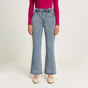 شلوار جین دم پا گشاد زنانه مدل 8547