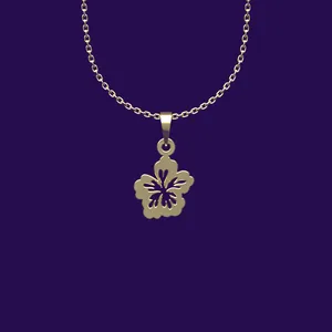 گردنبند طلا 18 عیار زنانه مدوپد مدل گل کد CC2-1-1054