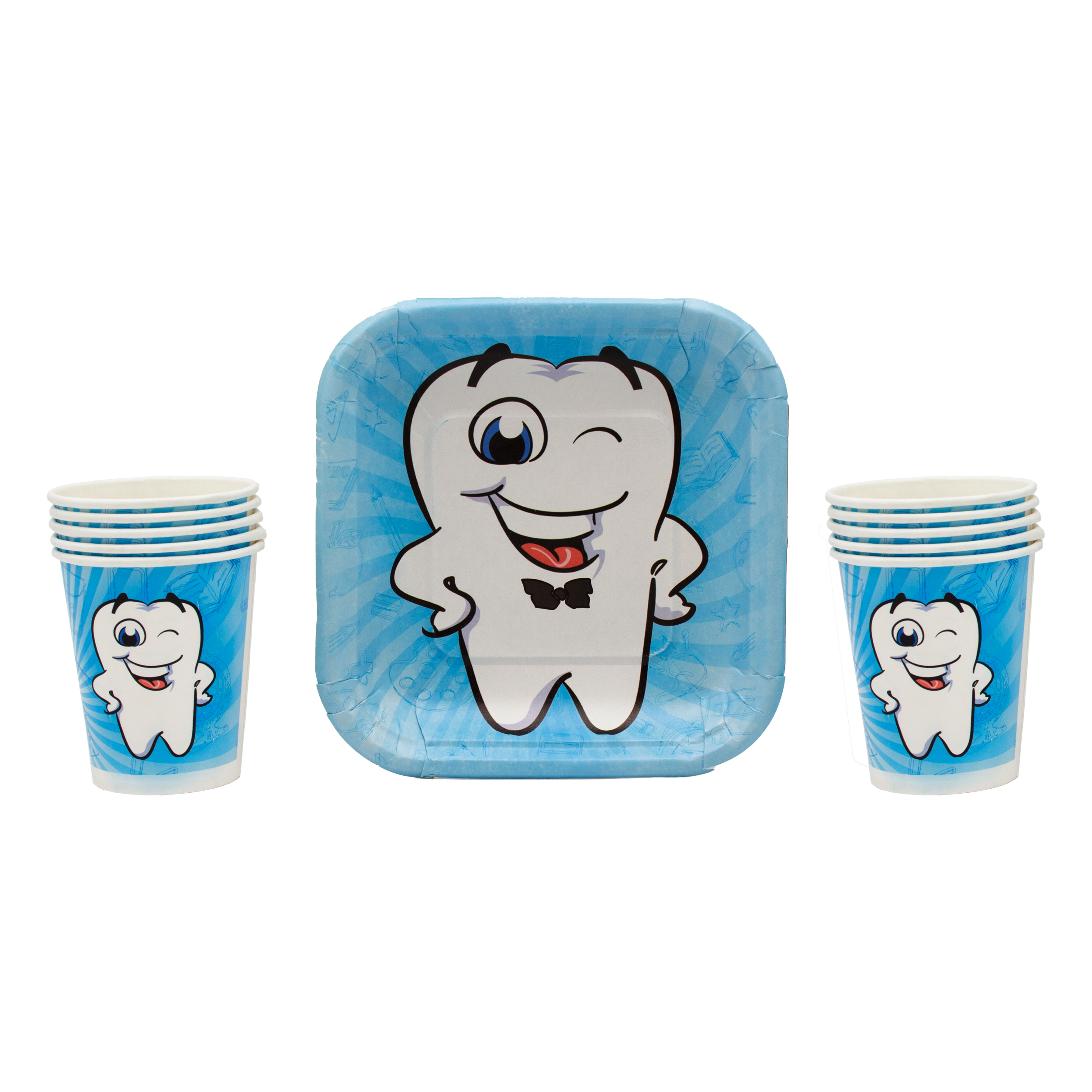 پیش دستی و لیوان یکبار مصرف مدل A06 مجموعه 20 عددی