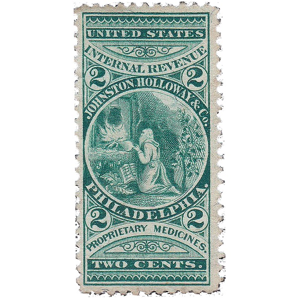  تمبر یادگاری مدل مهر نخورده مالیاتی سال 1871 آمریکا کد RS152b