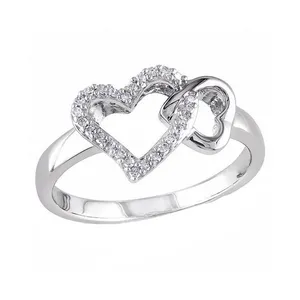  انگشتر نقره زنانه قیراط طرح قلب کد GH4230