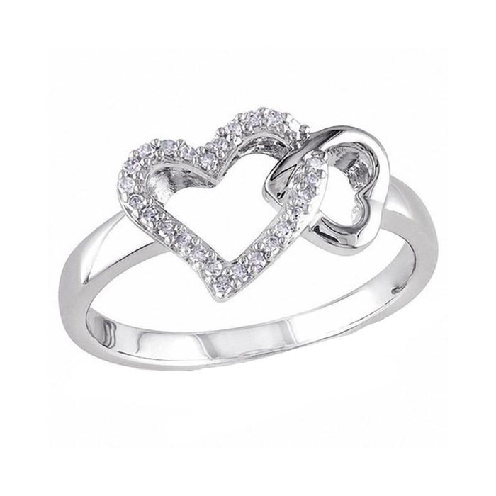 انگشتر نقره زنانه قیراط طرح قلب کد GH4230