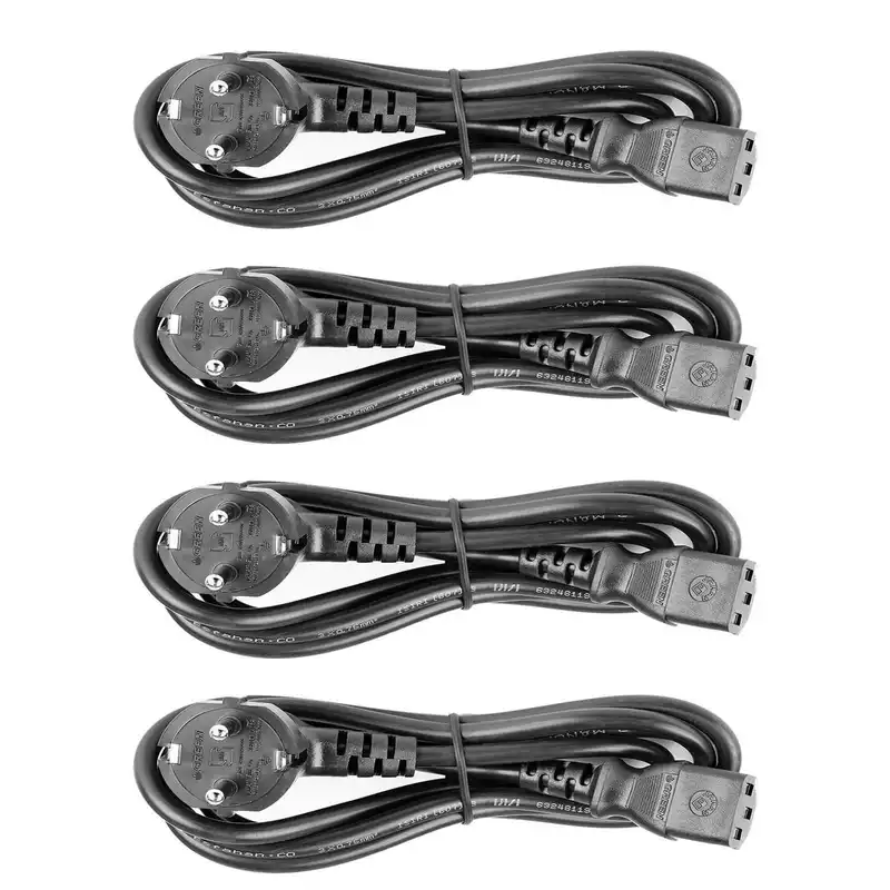 کابل برق سه پین منبع تغذیه کامپیوتر گرین مدل 607 طول 1.5 متر بسته 4 عددی