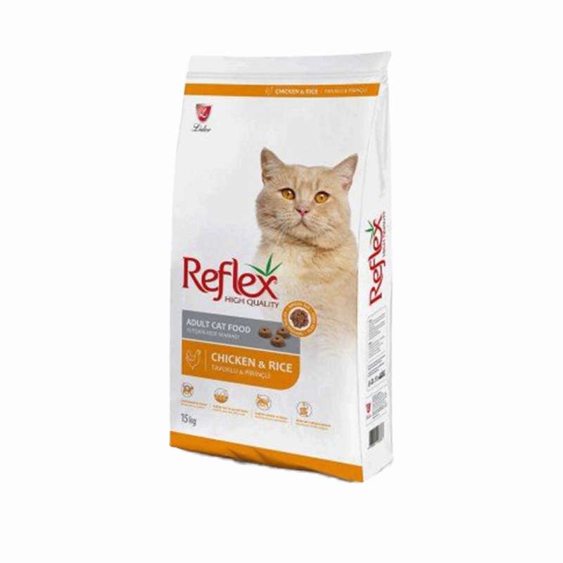 غذا خشک گربه رفلکس مدل Chicken & Rice وزن 15 کیلوگرم