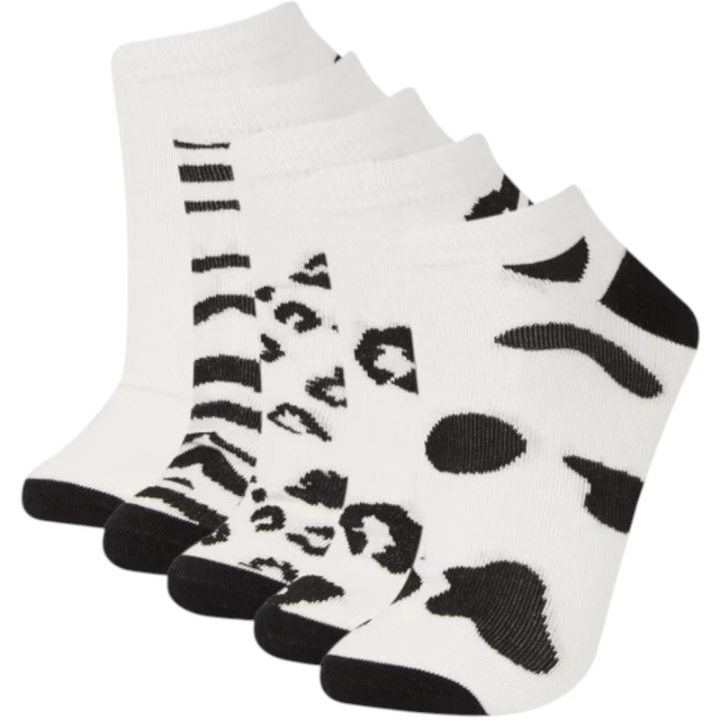 جوراب ساق کوتاه زنانه دفکتو مدل TRANER مجموعه 5 عددی