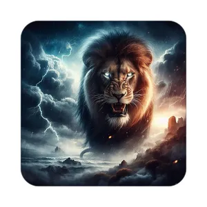 زیر لیوانی کاکتی طرح شیر مدل mp23039