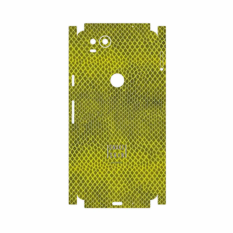 برچسب پوششی ماهوت مدل Yellow Snake Skin-FullSkin مناسب برای گوشی موبایل گوگل Pixel 2