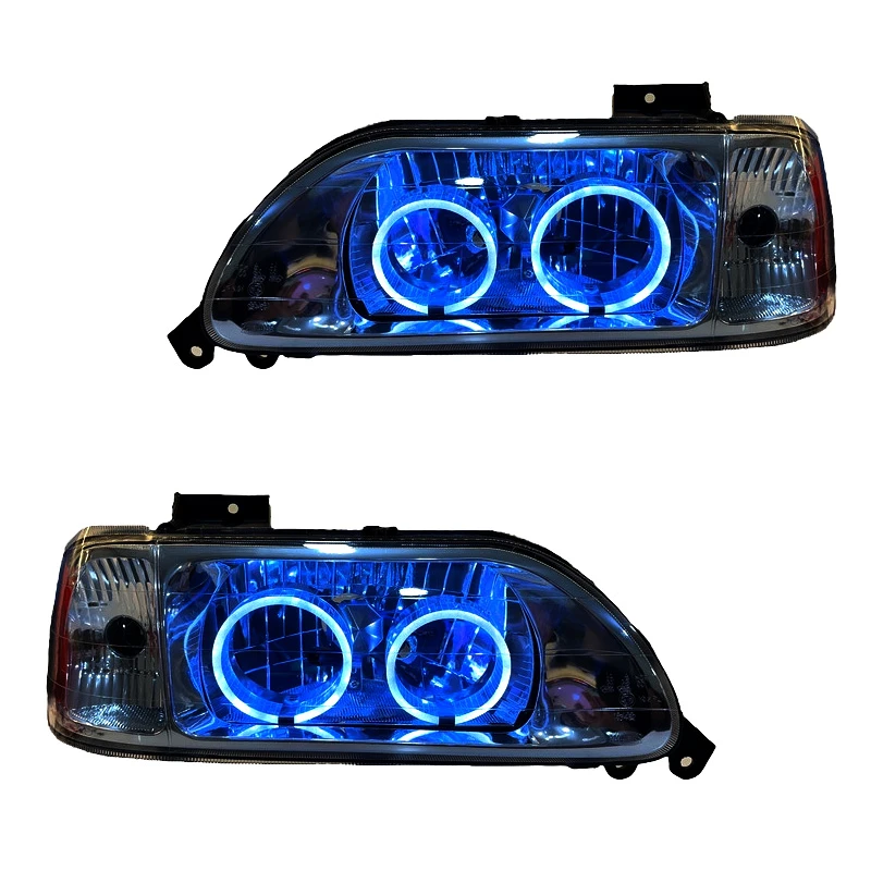 چراغ جلو خودرو گروه پژوهش صنعت مدرن مدل 3D-Ring مولتی کالر مناسب برای پراید بسته دو عددی