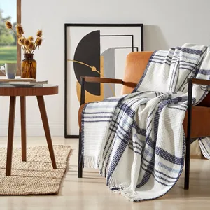 پتو 2 نفر ازدیلک مدل Scotch Mavi Battaniye سایز 220x180 سانتی‌متر