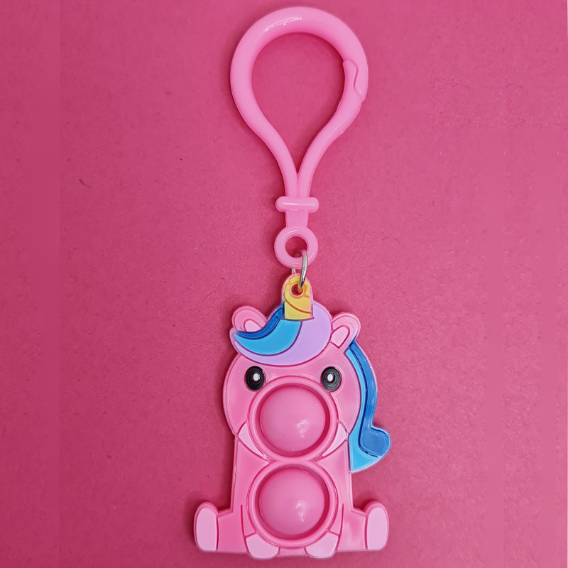 جاکلیدی دخترانه مدل سیلیکونی مدل پاپیت طرح یونیکورن