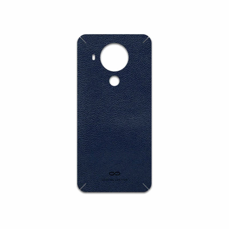 برچسب پوششی ماهوت مدل Deep-Blue-Leather مناسب برای گوشی موبایل نوکیا 5.4