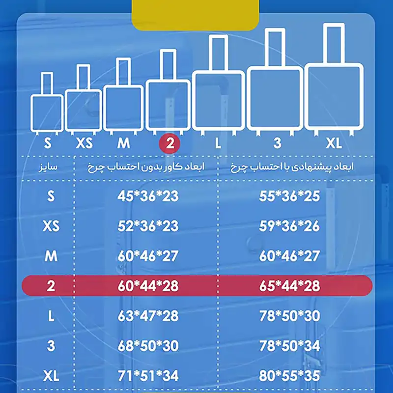 کاور چمدان دلسی کد 110745 سایز متوسط