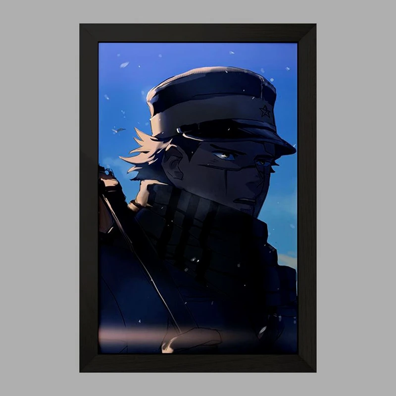 تابلو خندالو مدل سایچی انیمه کامویی طلایی Golden Kamuy کد 23705