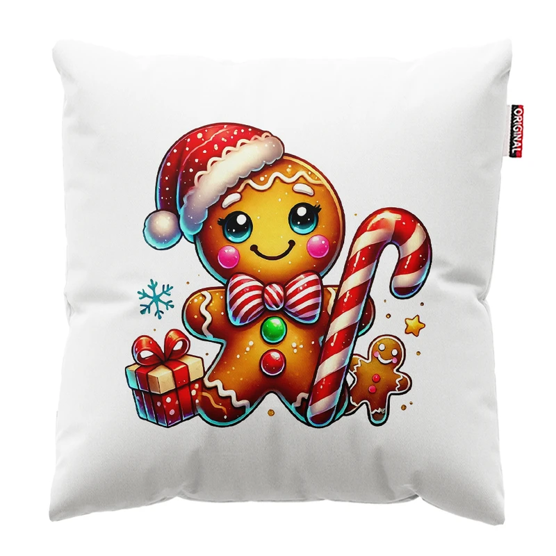 کوسن پاد آفرین مدل کریسمس طرح کوکی بیسکویتی کد PK402460 سایز 40*40 سانتی متر