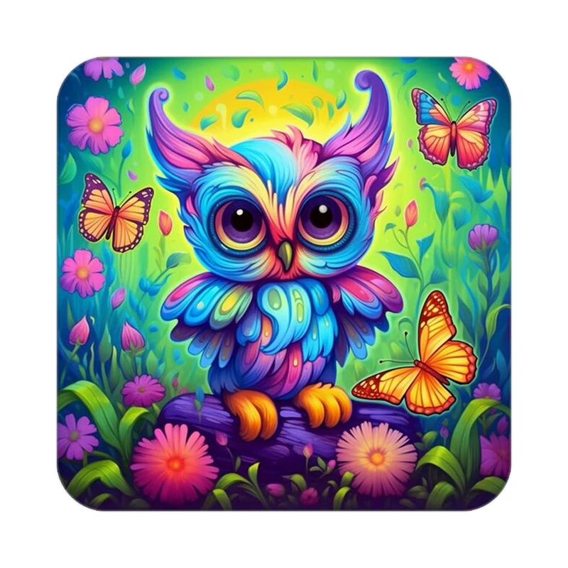 زیر لیوانی کاکتی طرح حیوانات رنگی مدل mp26588