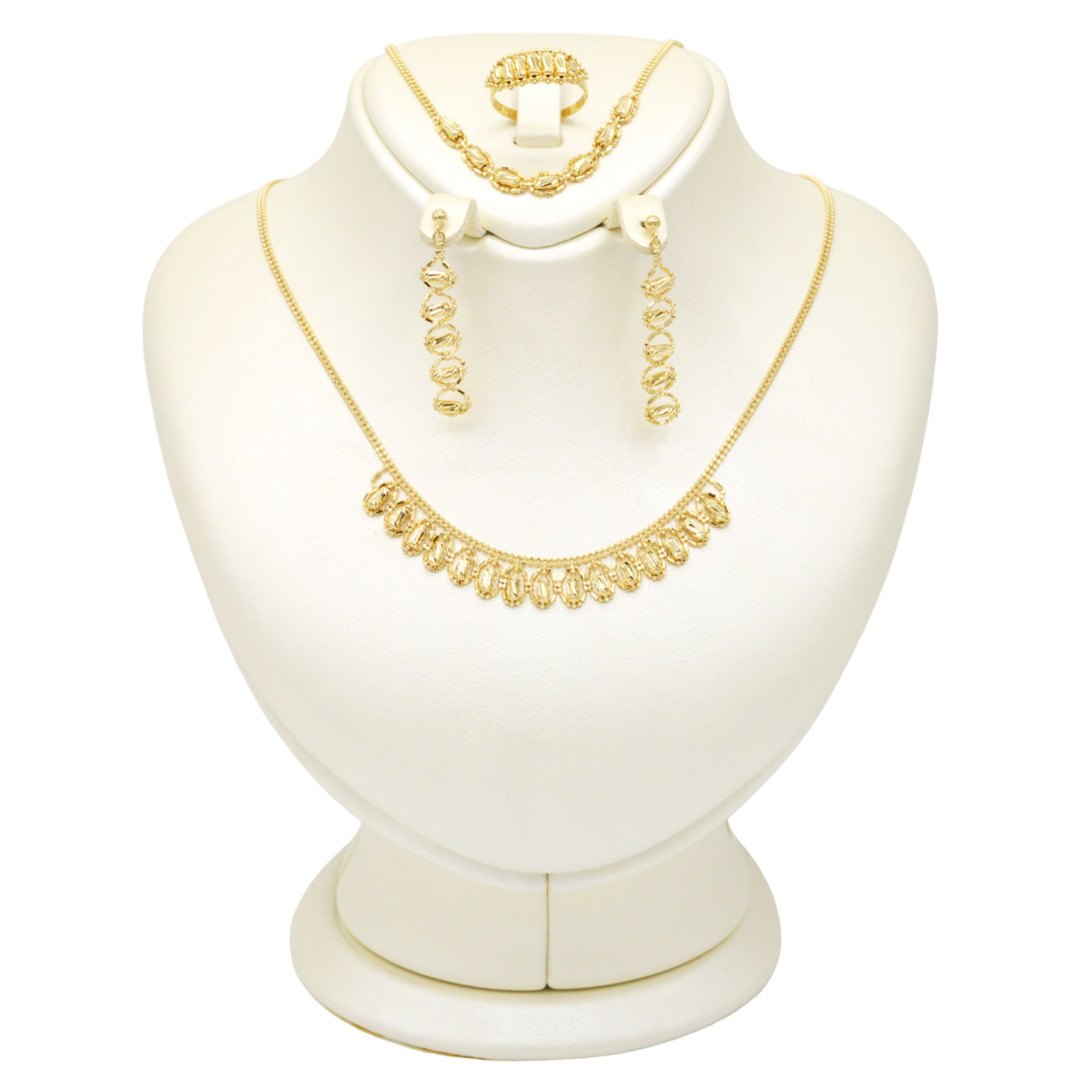 ست طلا 18 عیار زنانه طلای فراهانی مدل گلی