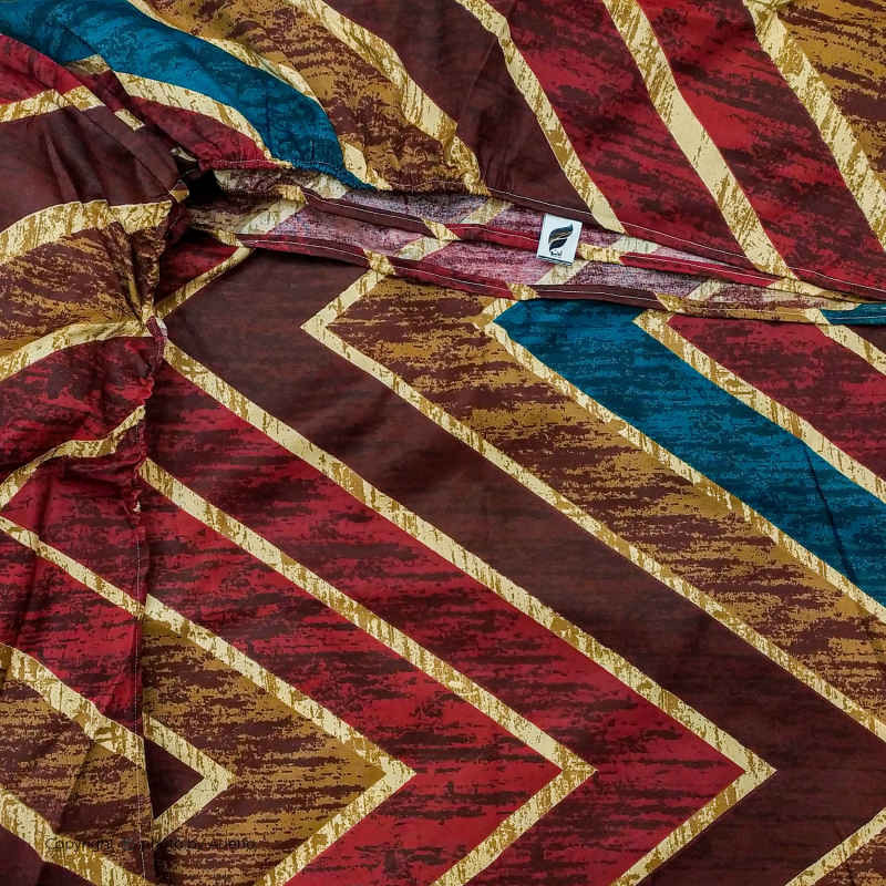سرویس روتختی آدنو مدل Colord zigzag کد IR42 دونفره 4 تکه