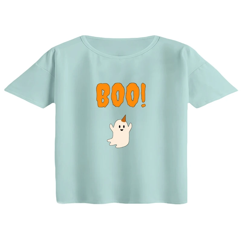 کراپ تی‌شرت آستین کوتاه زنانه مدل روح