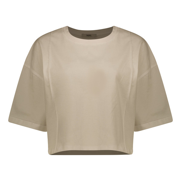تی شرت آستین کوتاه زنانه نیزل مدل 0693-031 رنگ کرم