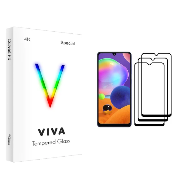 محافظ صفحه نمایش ویوا مدل 4K مناسب برای گوشی موبایل سامسونگ Galaxy A31 بسته سه عددی