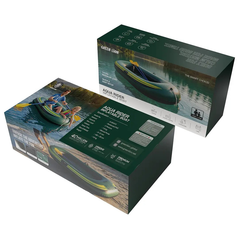 قایق بادی گرین لاین مدل Aqua Rider با ظرفیت دو نفره و بدنه PVC تقویت‌شده
