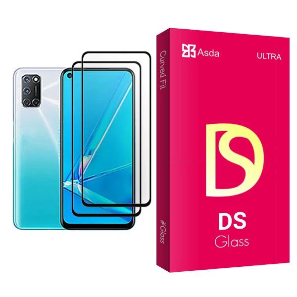 محافظ صفحه نمایش آسدا مدل DS Glass MIX002 مناسب برای گوشی موبایل اوپو A92 بسته دو عددی