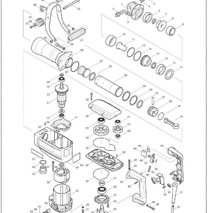 اورینگ پیستون چکش تخریب مدل 1304-OR مناسب برای ماکیتا