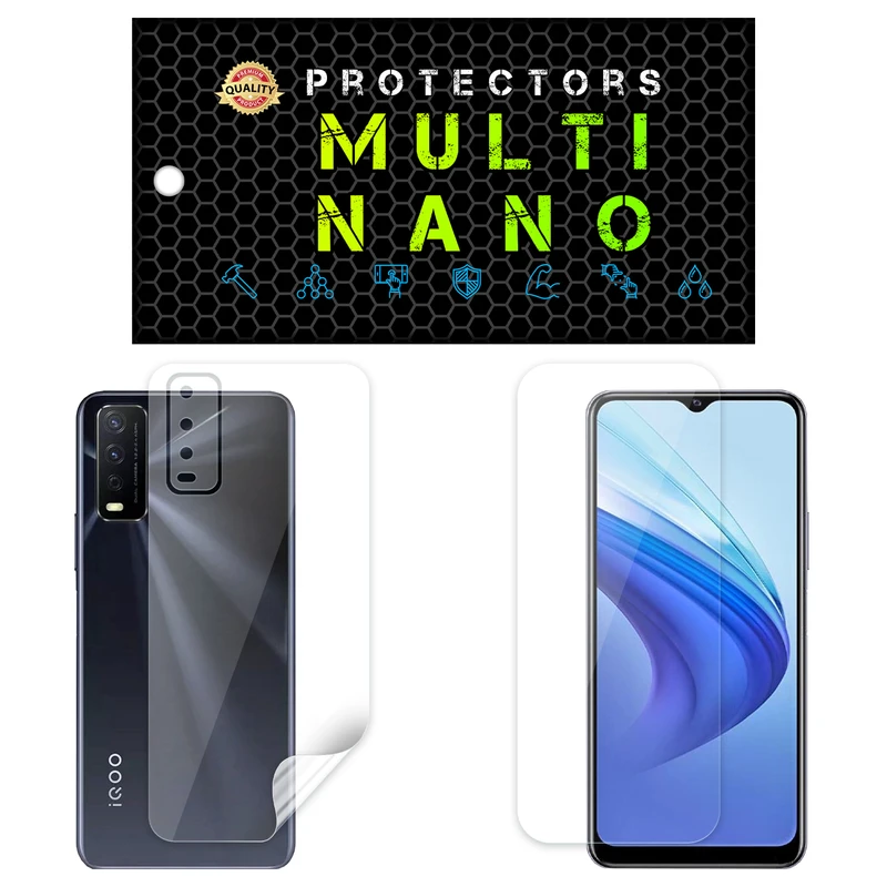 محافظ صفحه نمایش مولتی نانو مدل X-SFT مناسب برای گوشی موبایل ویوو iQOO U3x Standard به همراه محافظ پشت