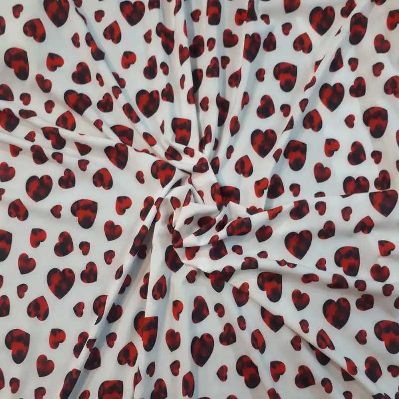 پارچه لباس مدل بوگاتی طرح قلبی