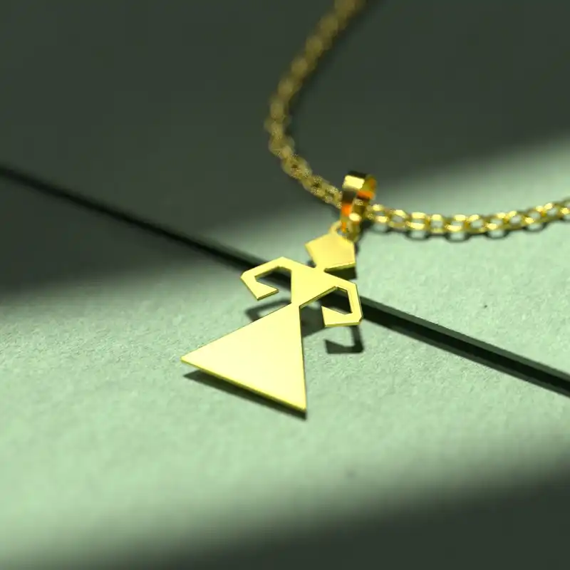 گردنبند طلا 18 عیار زنانه مدوپد مدل آدمک کد F3-1-1259