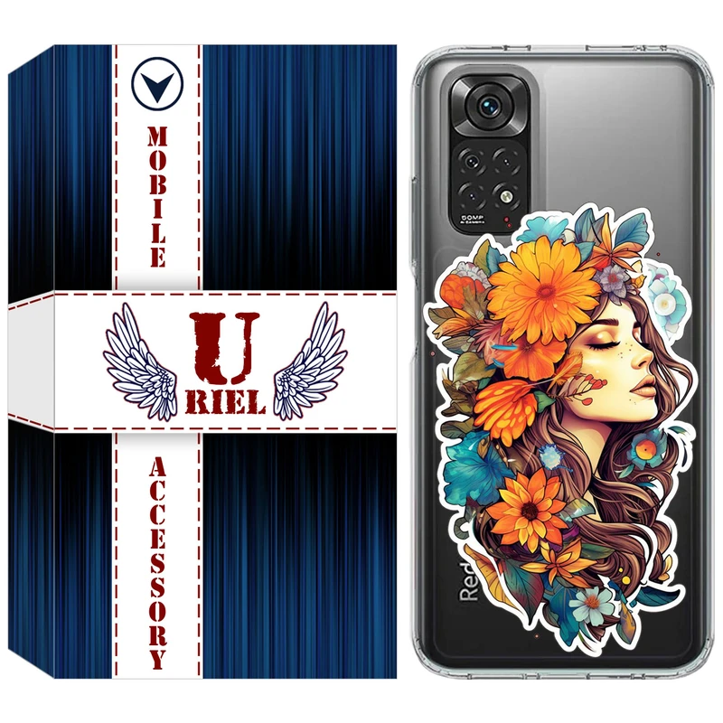 کاور یوریل مدل Clear کد 52 طرح دختر مناسب برای گوشی موبایل شیائومی Redmi Note 11 4G / Redmi Note 11S