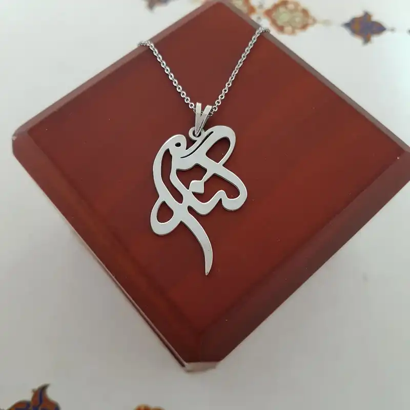 گردنبند نقره زنانه ترمه ۱ طرح گندم کد mas 00371