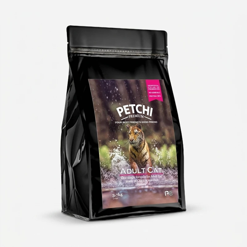 غذا خشک گربه بالغ پتچی مدل مرغ و ماهی وزن 3.7 کیلوگرم