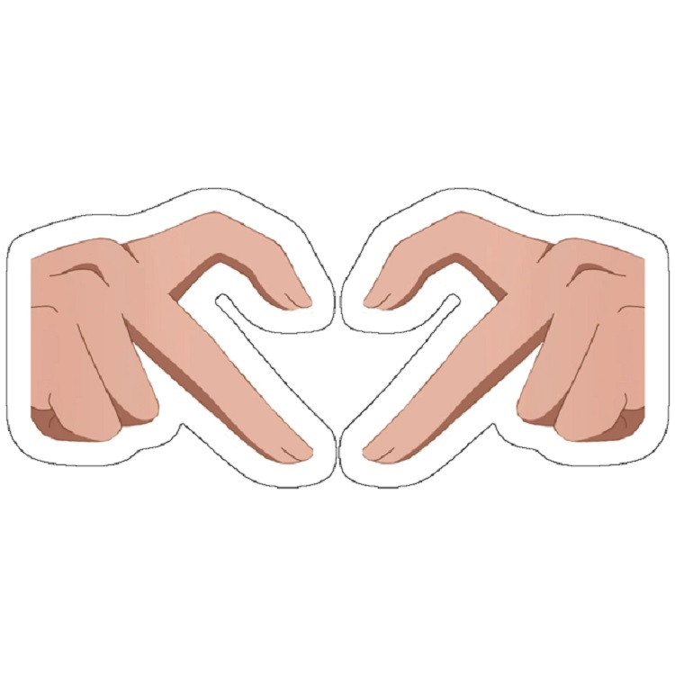 استیکر کالرگین مدل Anime heart hands