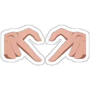 استیکر کالرگین مدل Anime heart hands