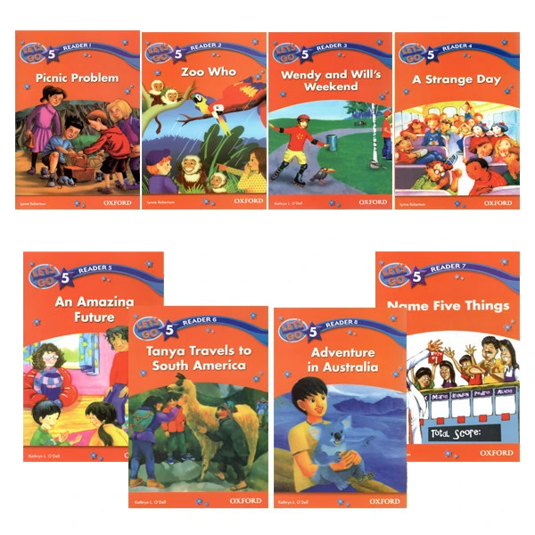کتاب lets go reader 5 اثر kathryn l.dell انتشارات هدف نوین 8 جلد