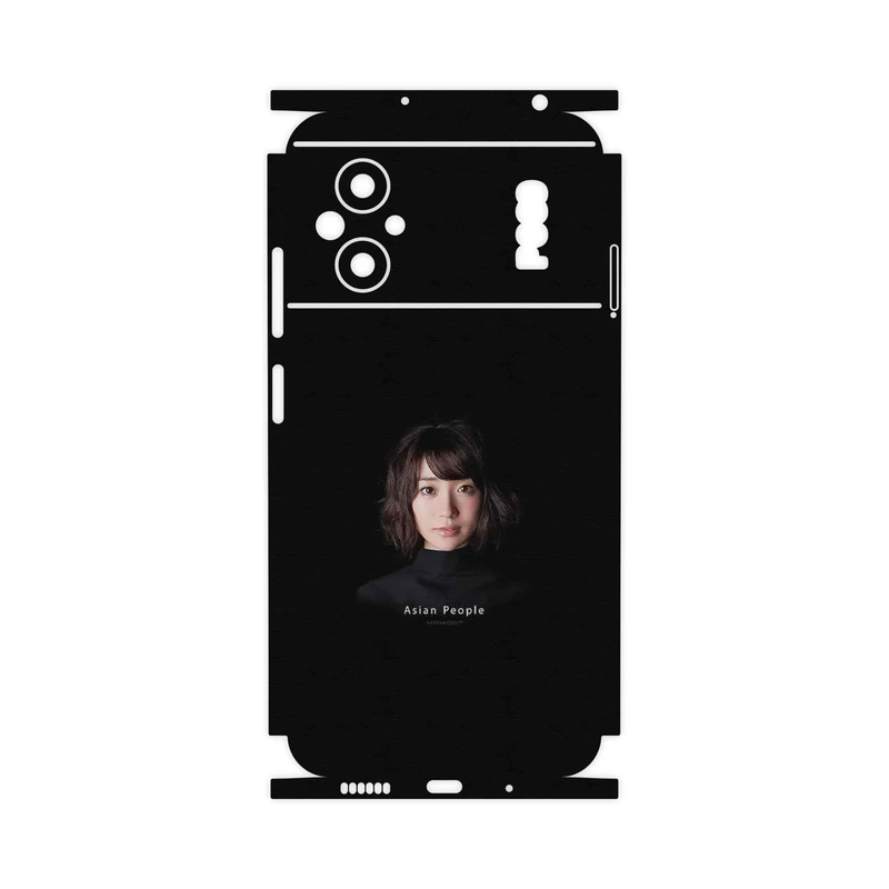 برچسب پوششی ماهوت مدل Portrait of an Asian Woman-FullSkin مناسب برای گوشی موبایل شیائومی Poco M5