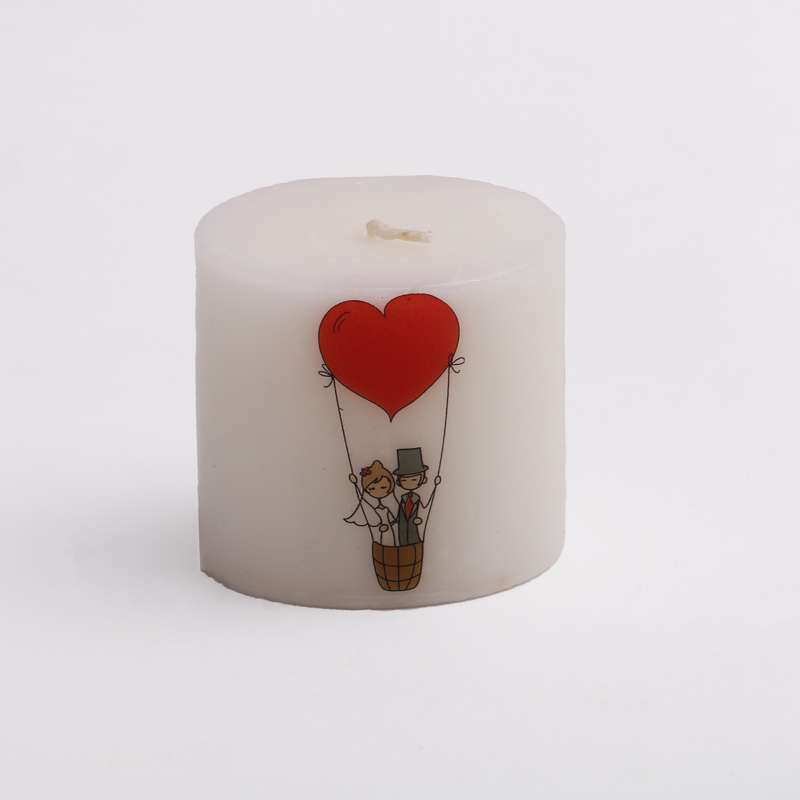 شمع دست ساز مدل استوانه طرح فانتزی