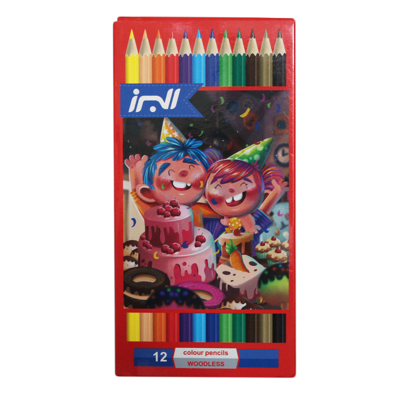 مداد رنگی ۱۲ رنگ البرز مدل WOODLESS کد 51