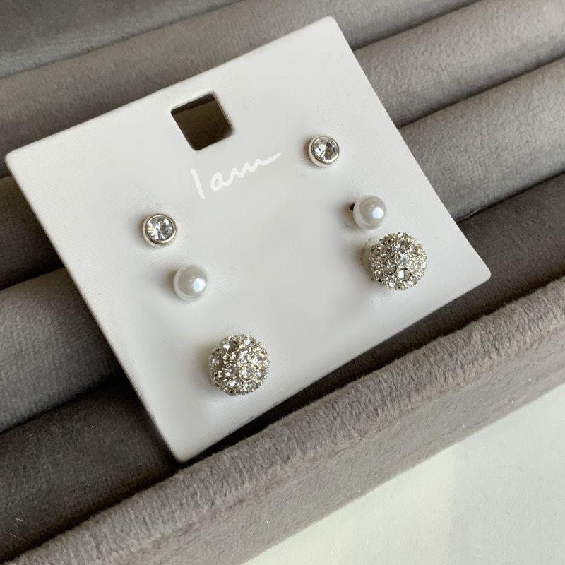 گوشواره زنانه آی ام  مدل AE1327-009 مجموعه 3 عددی