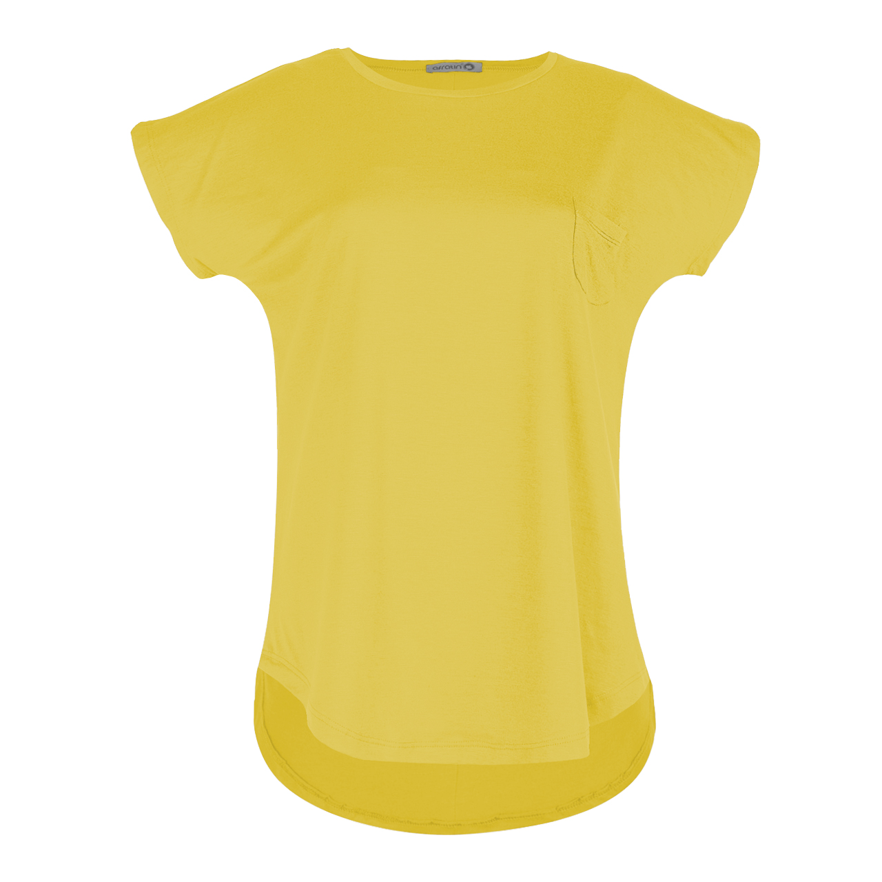  تی شرت زنانه افراتین کد 2517 رنگ زرد
