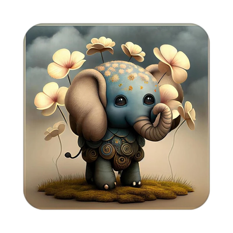 زیر لیوانی کاکتی طرح حیوانات رنگی مدل mp26489