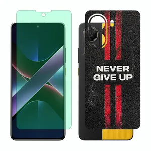 Glass Together model Green light screen protector suitable for Xiaomi Poco X7 Pro mobile phone with back cover sticker