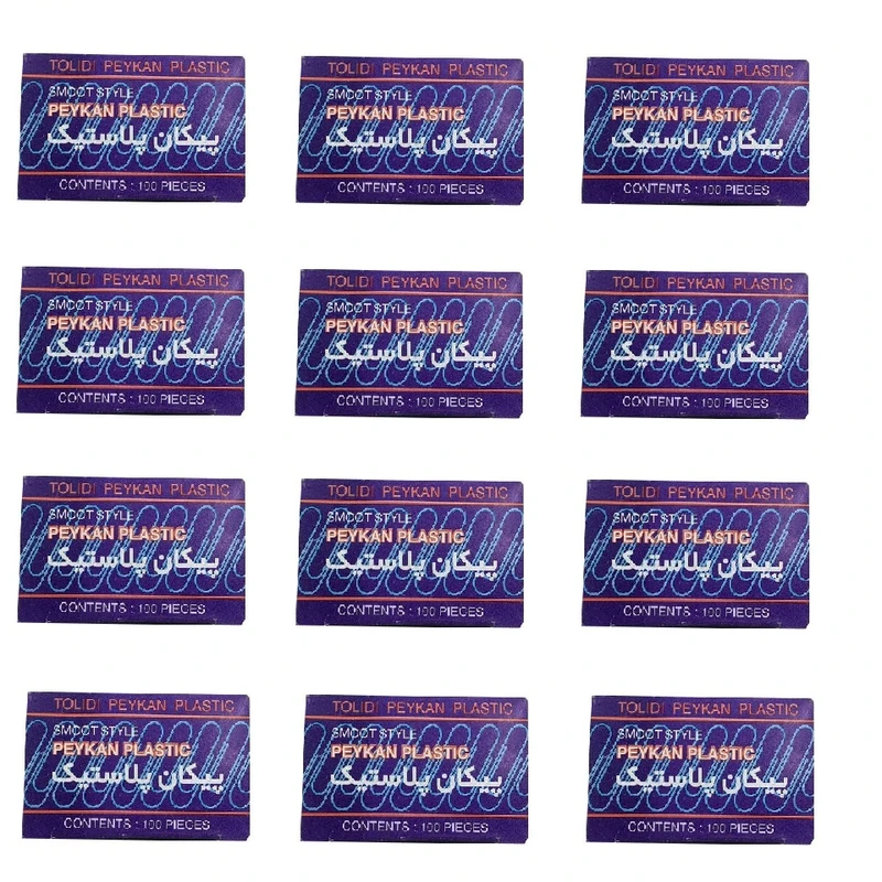 گیره کاغذ پیکان پلاستیک مدل DGI-12 بسته 1200 عددی