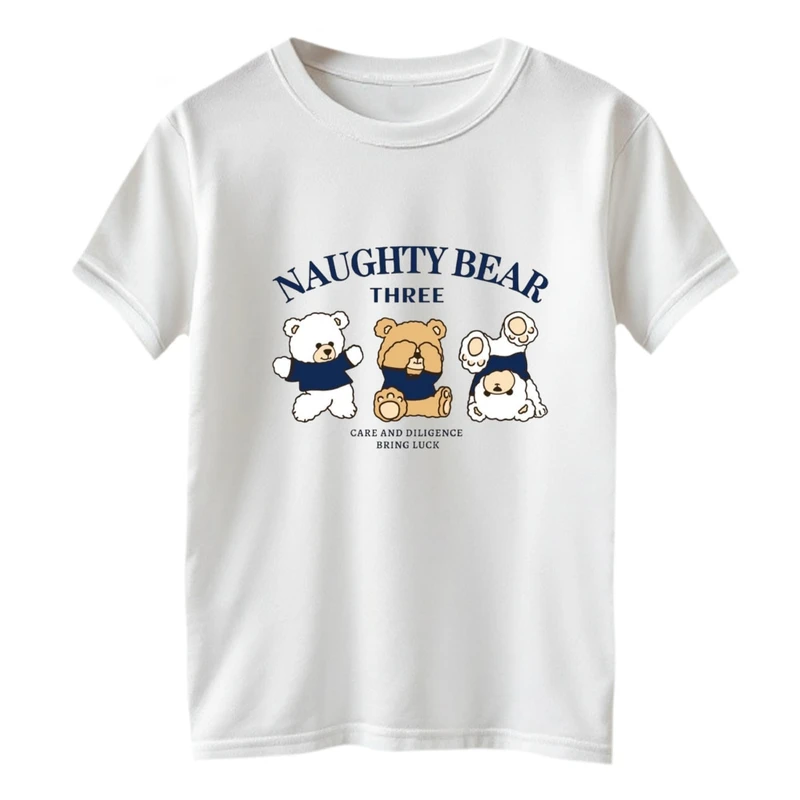 تی شرت آستین کوتاه بچگانه مدل خرس های بازیگوش