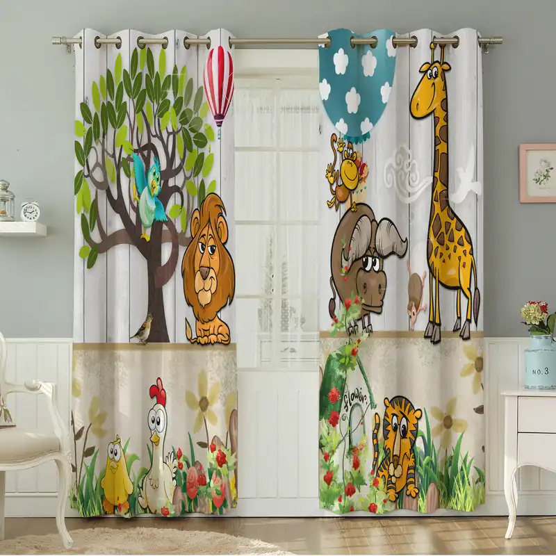 پرده نیروانا طرح کودک مدل مخمل کد 5027 سایز 140×280 سانتی متر