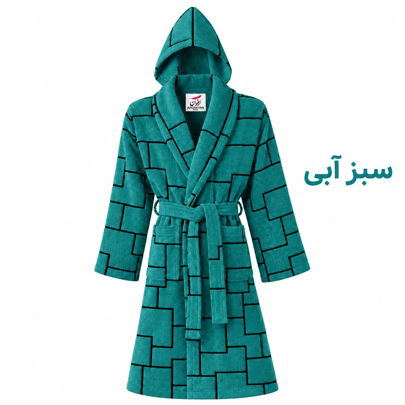 حوله پالتویی ارغوان مدل پازل سایز 125 مناسب برای قد 165 الی 180 سانتی‌متر