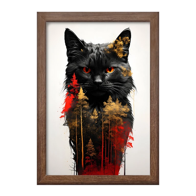 تابلو خندالو طرح گربه (Cat) کد F3642