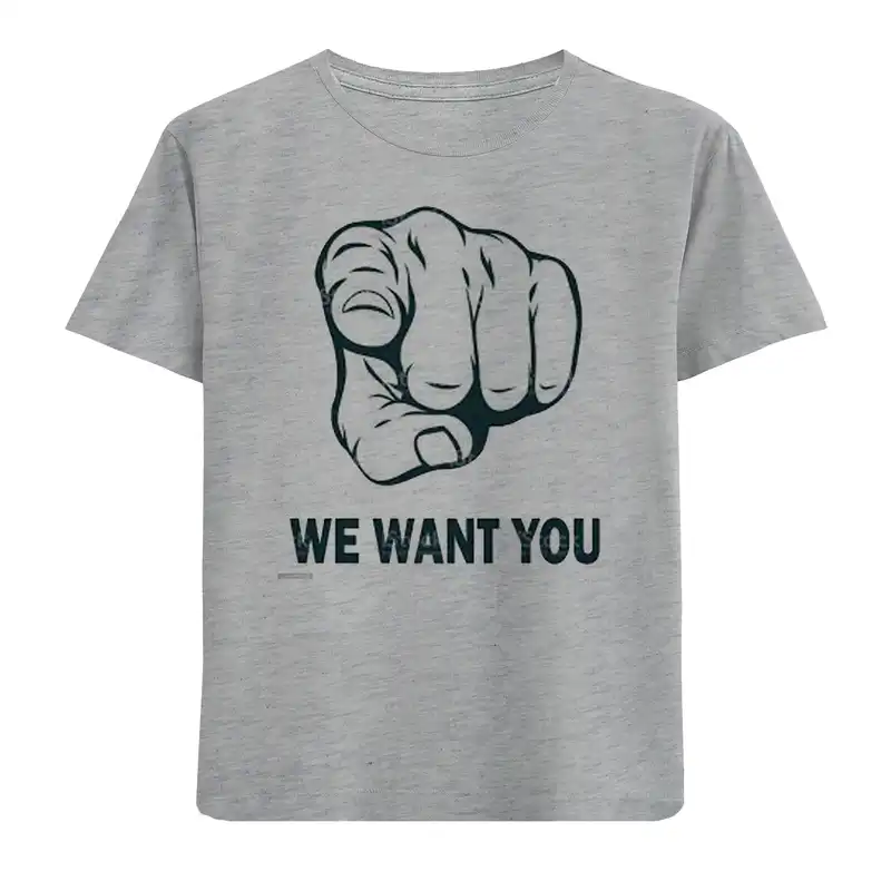 تی شرت آستین کوتاه پسرانه مدل N76 WE WANT YOU