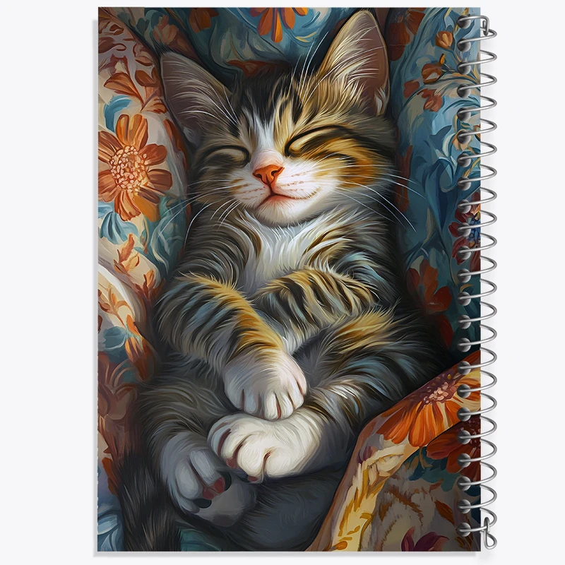 دفتر مشق 100 برگ خندالو طرح گربه بامزه کد F5983